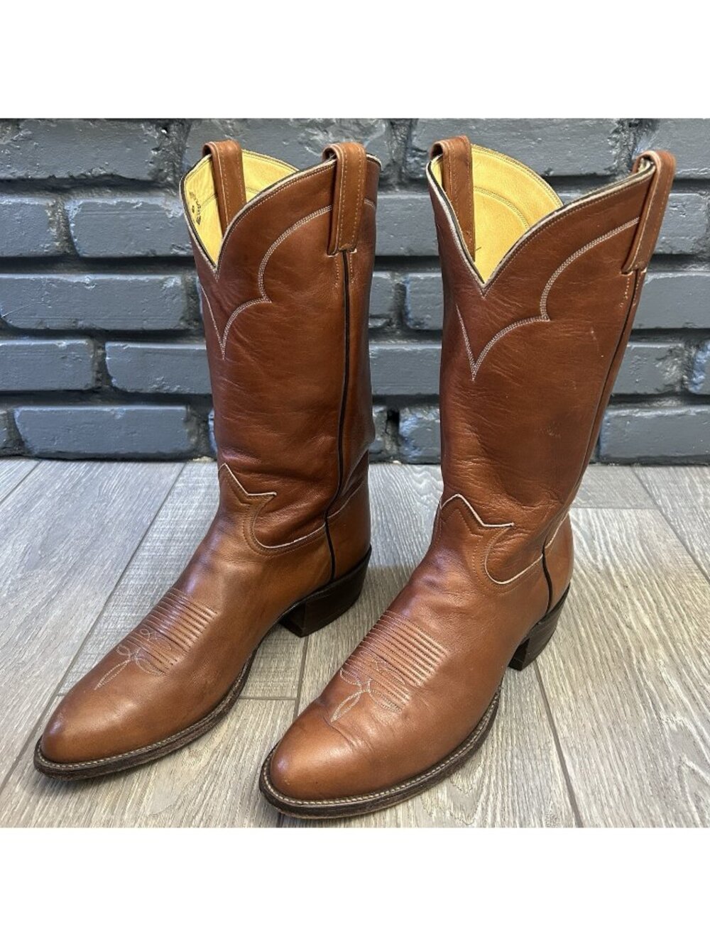 Tony Lama Vintage Gold Label Western Cowboy Boots Mens 11.5 D